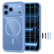 iPhone 17 Pro/18 Pro Tech-Protect MagOne MagSafe CC-deksel med 2 stk. Glass+ Beskyttelsesglass - lyseblå / gjennomsiktig
