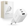 Tech-Protect NCA100W-GaN vegglader med 3 porter og 100W - hvit