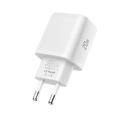 Tech-Protect NCA20 Dual-Port PD 20W/QC3.0-lader med Lightning-kabel - hvit