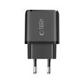 Tech-Protect NCA65W-GAN 65W vegglader med USB-C PD og USB-A QC3.0 - svart