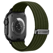 Tech-Protect nylon sportsrem - Apple Watch 8/9/10/11/SE/Ultra - 44/45/46/49mm - militærgrønn