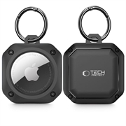Tech-Protect Rough Pro Apple AirTag Silikonveske med Nøkkelring - Svart