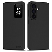 Samsung Galaxy A27 Tech-Protect Smart Clear View Flip-etui med kortspor - Svart