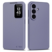 Samsung Galaxy S26 Tech-Protect Smart Clear View Flip-etui med kortspor - Lilla