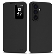 Samsung Galaxy A57 Tech-Protect Smart Clear View Flip-etui med kortspor - Svart