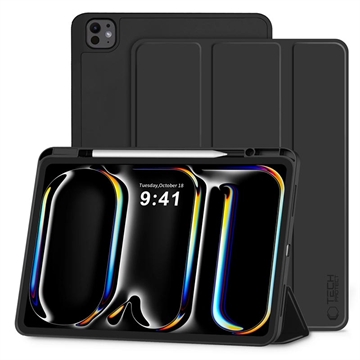 iPad Pro 11 2024/2025 Tech-Protect SmartCase Pen Tri-Fold Folio-deksel - svart
