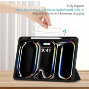 iPad Pro 11 2024/2025 Tech-Protect SmartCase Pen Tri-Fold Folio-deksel - svart