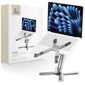 Tech-Protect ULS200 Universalt stativ for bærbar PC - justerbart, ergonomisk aluminiumsstativ - sølv