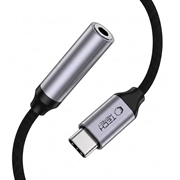 Tech-Protect UltraBoost-adapter USB-C/3.5mm-kontakt DAC – jerngrå