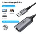 Tech-Protect UltraBoost USB 3.0 til Ethernet-adapter - Gigabit RJ45, 1000Mbps - Svart