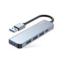 Tech-Protect V0 5-i-1 USB-A-hub - 3xUSB 2.0, USB 3.0, USB-C PD - Grå