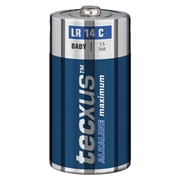 Tecxus LR14/C alkaliske batterier 1.5V - 2 stk.