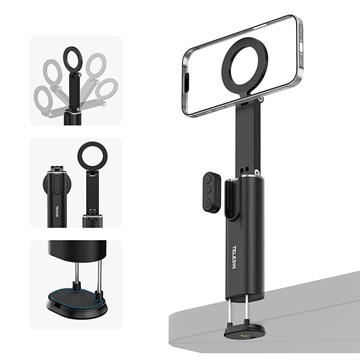 Telesin P1-HSS-02 MagSafe-holder for vlogging med Bluetooth-fjernkontroll - svart