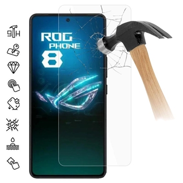 Asus ROG Phone 8/8 Pro Beskyttelsesglass - 9H - Case Friendly - Klar