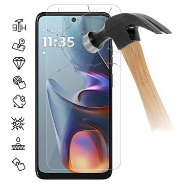 Motorola Moto E15 Beskyttelsesglass - Case Friendly - Gjennomsiktig