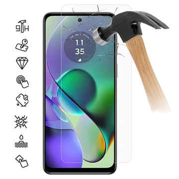 Motorola Moto G54 Beskyttelsesglass - Case Friendly - Klar