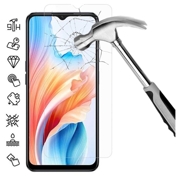 Oppo A2x Beskyttelsesglass - Case Friendly - Klar