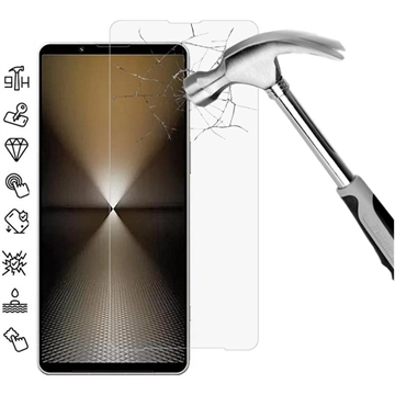 Sony Xperia 1 VI Beskyttelsesglass - 9H, 0.3mm - Case Friendly  - Klar