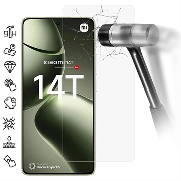 Xiaomi 14T/14T Pro Beskyttelsesglass - Case Friendly - Gjennomsiktig