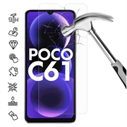 Xiaomi Poco C61 Beskyttelsesglass - 9H, 0.3mm - Case Friendly  - Klar