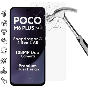 Xiaomi Poco M6 Plus Beskyttelsesglass - Case Friendly - Gjennomsiktig