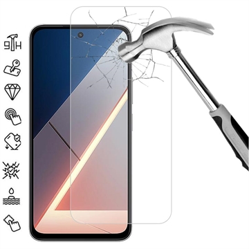 Xiaomi Poco M7 4G Beskyttelsesglass - 9H - Case Friendly - Gjennomsiktig