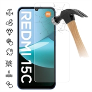 Xiaomi Redmi 15C Beskyttelsesglass - 9H - Case Friendly - Gjennomsiktig