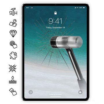 iPad Pro 12.9 2018/2020 Skjermbeskyttere Panzerglass - 9H, 0.3mm - Klar