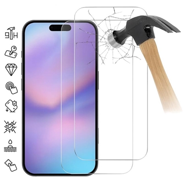 iPhone 17 Pro Beskyttelsesglass - 9H - Case Friendly - 2 Stk. - Gjennomsiktig