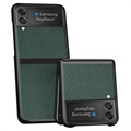 Textured Samsung Galaxy Z Flip3 5G Hybrid-deksel - Grønn