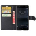 Nokia 3 Strukturert Lommebok-deksel - Svart