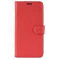 Samsung Galaxy A6+ (2018) Lommebok-deksel - Rød