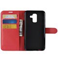 Samsung Galaxy A6+ (2018) Lommebok-deksel - Rød