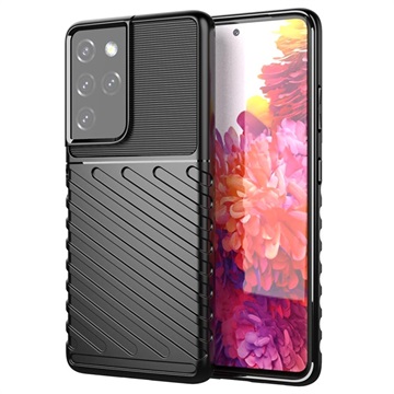 Thunder Series Samsung Galaxy S21 Ultra 5G TPU-deksel - Svart