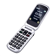 Tokvia D330 4G flip-mobiltelefon for eldre - Dobbel skjerm, SOS - Svart