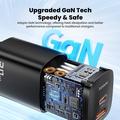 Toocki TCT20-21EU 3-i-1 GaN-lader - USB-C/USB-A - svart