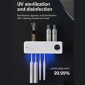 Tannbørste-desinfiseringsapparat UV-sterilisator med automatisk sensor og digital skjerm - hvit