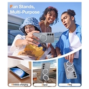 Samsung Galaxy S25 Torras Guardian Ostand MagSafe-deksel - Gjennomsiktig