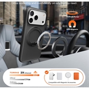 iPhone 17 Pro Max Torras O Fitness-deksel med 360 kickstand - MagSafe-kompatibel