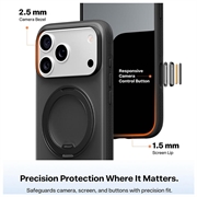 iPhone 17 Pro Max Torras O Fitness-deksel med 360 kickstand - MagSafe-kompatibel - Svart