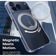 iPhone 17 Pro Max Torras O Fitness-deksel med 360 kickstand - MagSafe-kompatibel - Gjennomsiktig