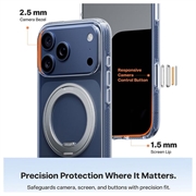 iPhone 17 Pro Max Torras O Fitness-deksel med 360 kickstand - MagSafe-kompatibel - Gjennomsiktig