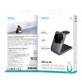 Totu CW-4-W 3-i-1 magnetisk trådløs ladestasjon - 15W - grå