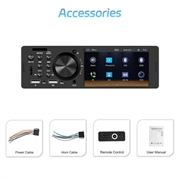 Bluetooth-bilstereo med berøringsskjerm og CarPlay/Android Auto - SD, AUX, USB