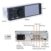 Bluetooth-bilstereo med berøringsskjerm og CarPlay/Android Auto - SD, AUX, USB