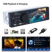 Bluetooth-bilstereo med berøringsskjerm og CarPlay/Android Auto - SD, AUX, USB