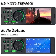 Bluetooth-bilstereo med berøringsskjerm og CarPlay/Android Auto - SD, AUX, USB