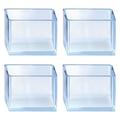 Transparente stolbenhetter - 40x40mm - 4 stk.