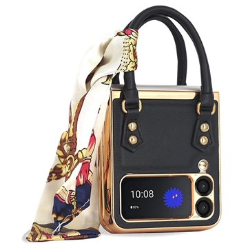 Trendy Handbag Series Samsung Galaxy Z Flip4 Deksel - Svart