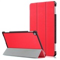 Huawei Mediapad M5 lite Smart Tri-Fold Folio-etui - Rød